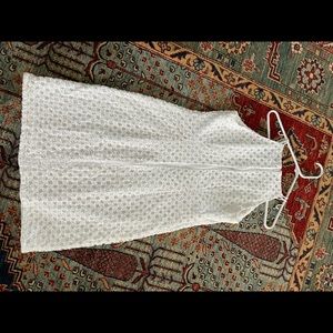 White crochet halter neck dress
